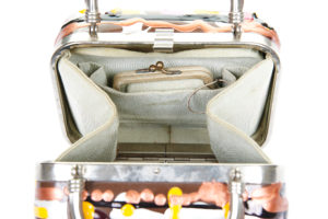 Metal-Rimmed Box - Style Purse inside