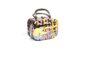 Metal- Rimmed Box - Style Purse