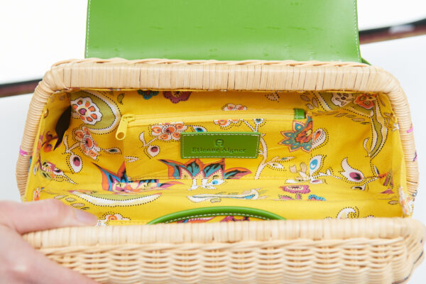 38. Etienne Aigner - Green Top with Wicker Base - Image 3