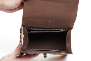 Leather Purse with buckle inside