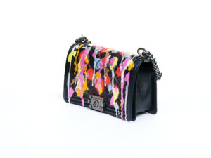 Haut Mode (?) Black Leather Purse side