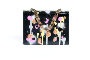 Haut Mode (?) Black Leather Purse front