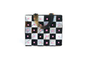 Shell-Checkerboard Purse front