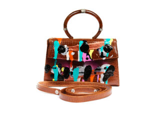 1960s Leather Purse with Bakelite Handle